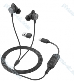 Logitech MSFT Teams zone wired Earbuds graphite